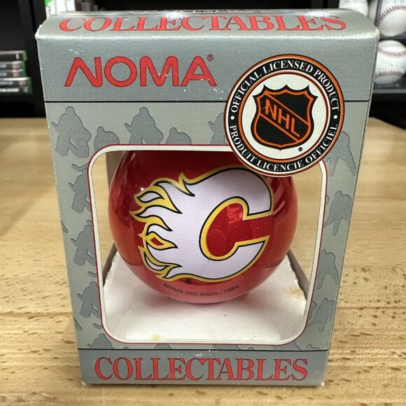 Vintage Noma Collectables - Calgary Flames 90s Christmas Ornament Canada - Picture 1 of 4